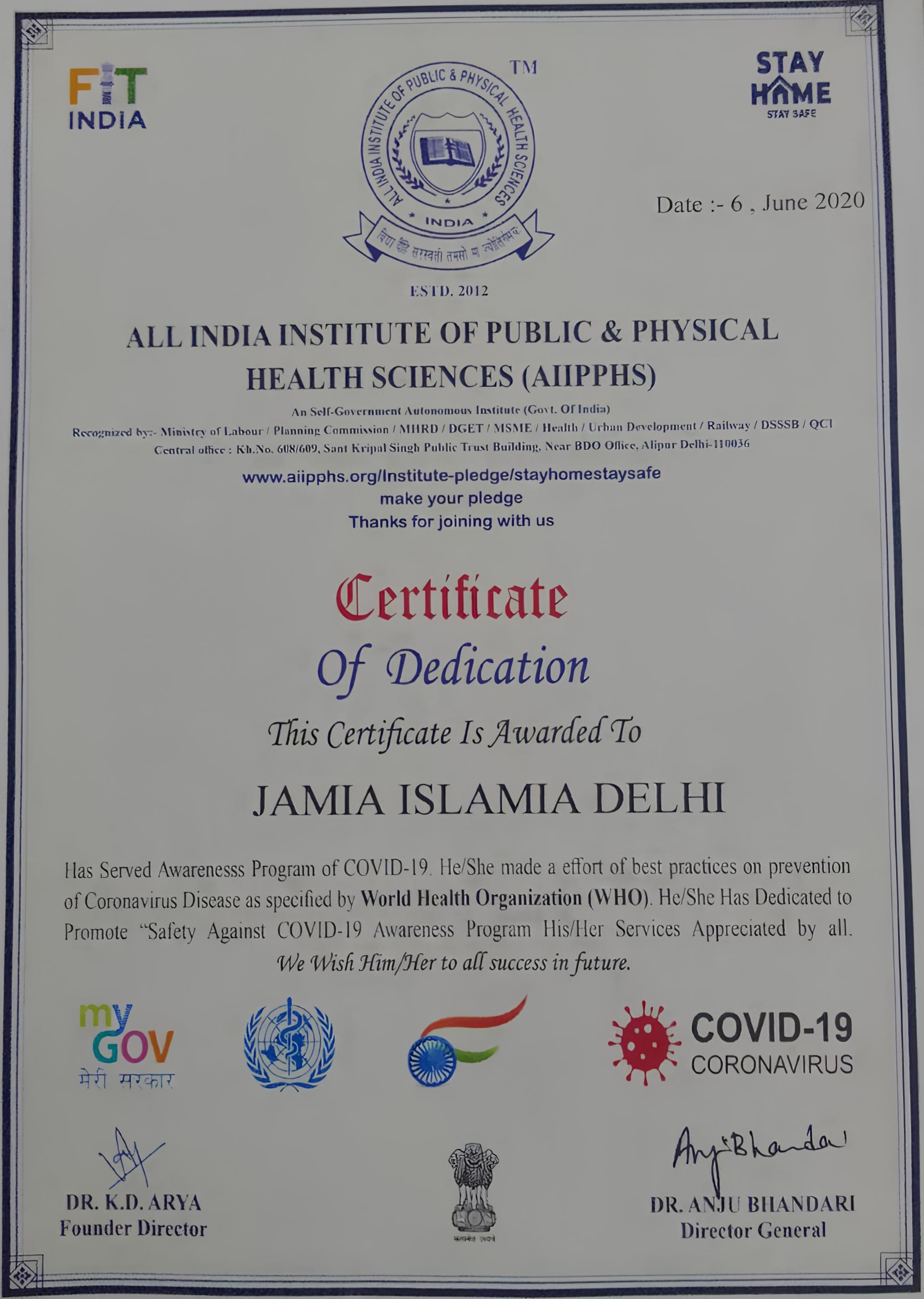 Jamia Islamia Delhi